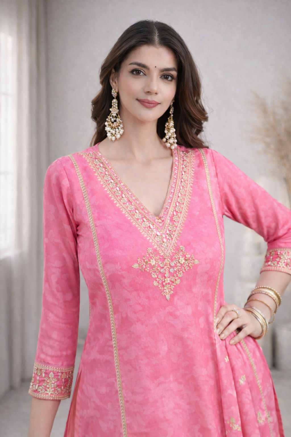 Palash Roses Full Work Suit Set