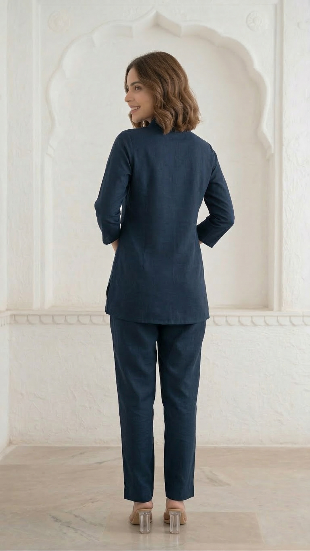 Gaur azure embroidery cotton co-ord set