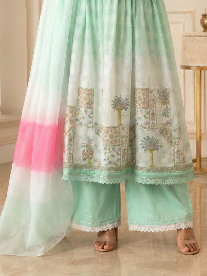 Tridhara Minty Cotton Suit Set
