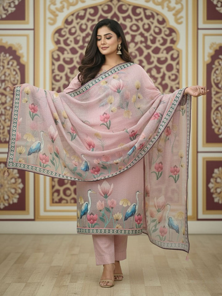 Reet Mauve Printed Work Suit Set