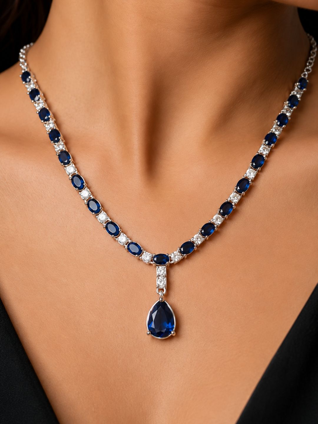 Nayra diamond necklace with earings set