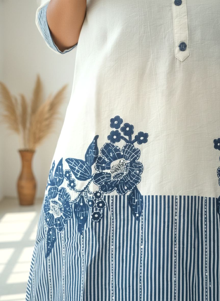 Reet Stripes Embroidered Co-ord Set