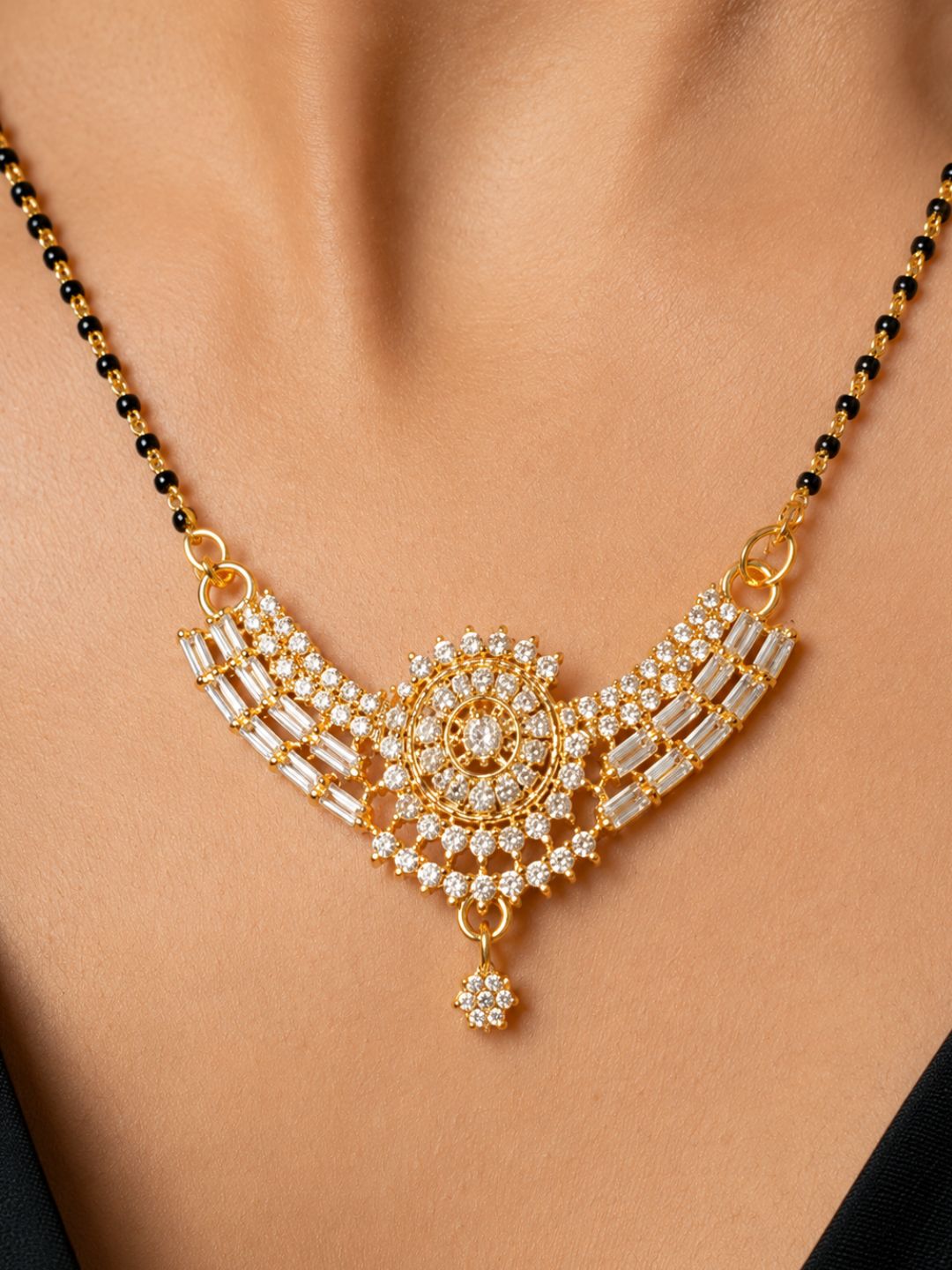 Nayra diamond Mangalsutra with earings set
