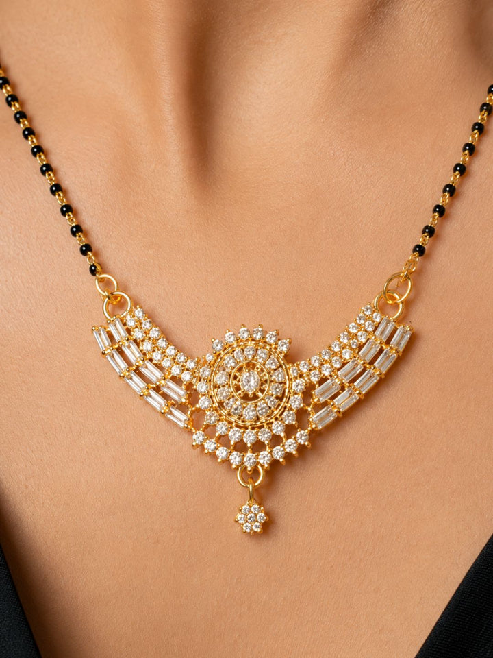 Nayra diamond Mangalsutra with earings set