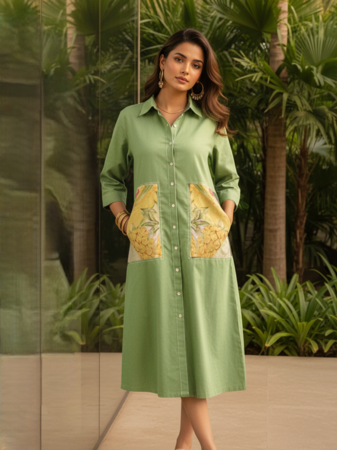 Ivanka Sage cotton dress