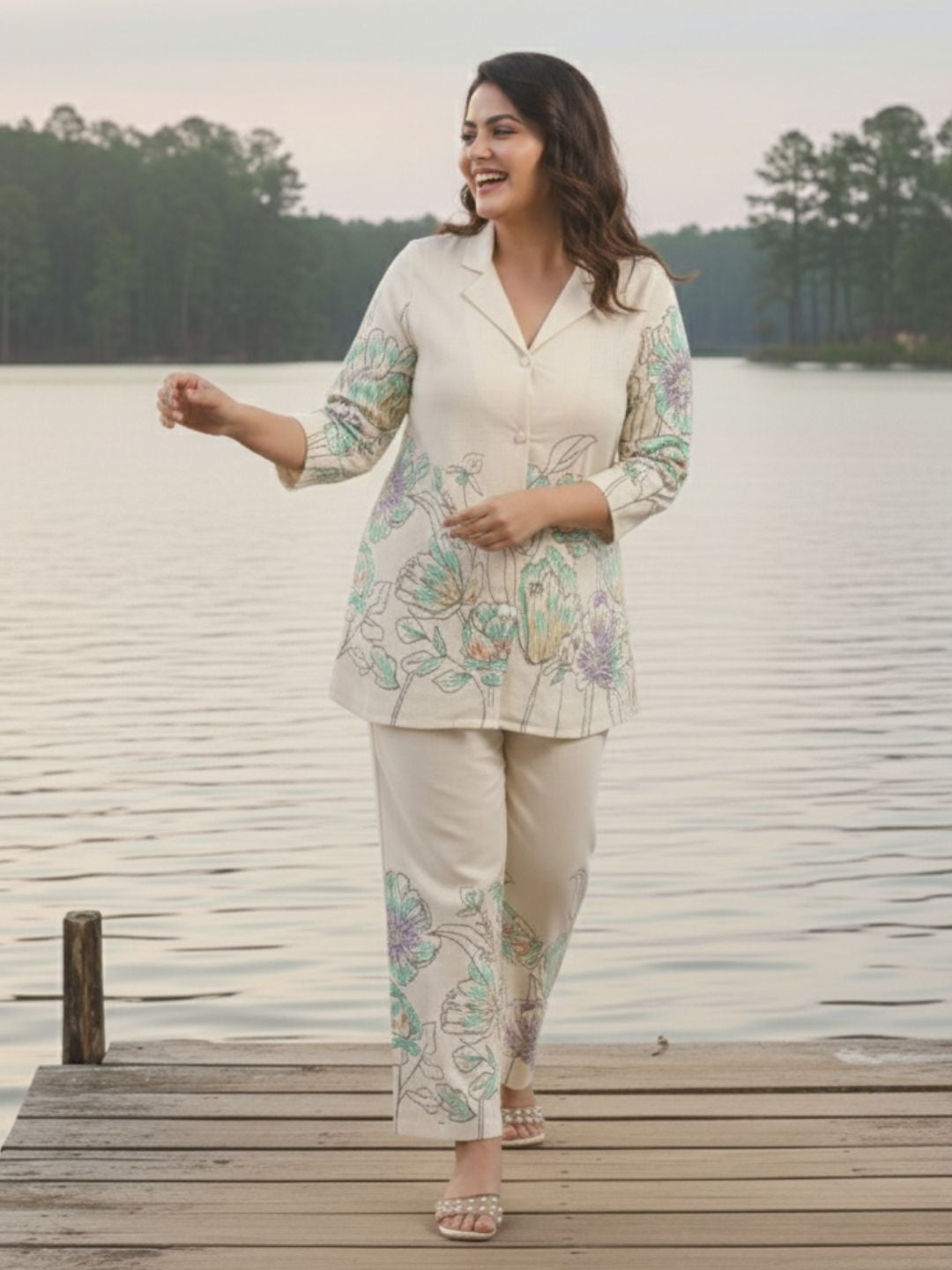 Hardik Snow Printed Cotton Co-ord Set