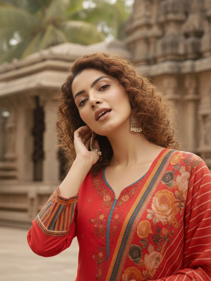 Kabool Scarlet Work Suit Set