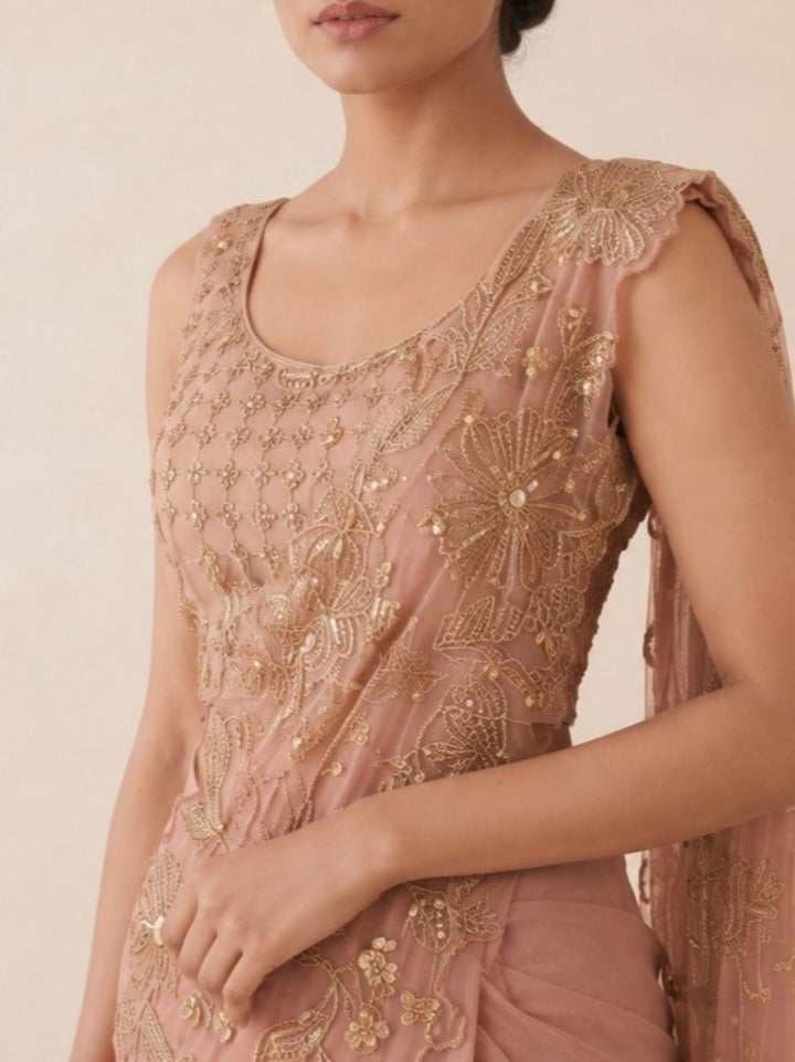 Alpa Gajri  Work Ready To Wear Drape Saree