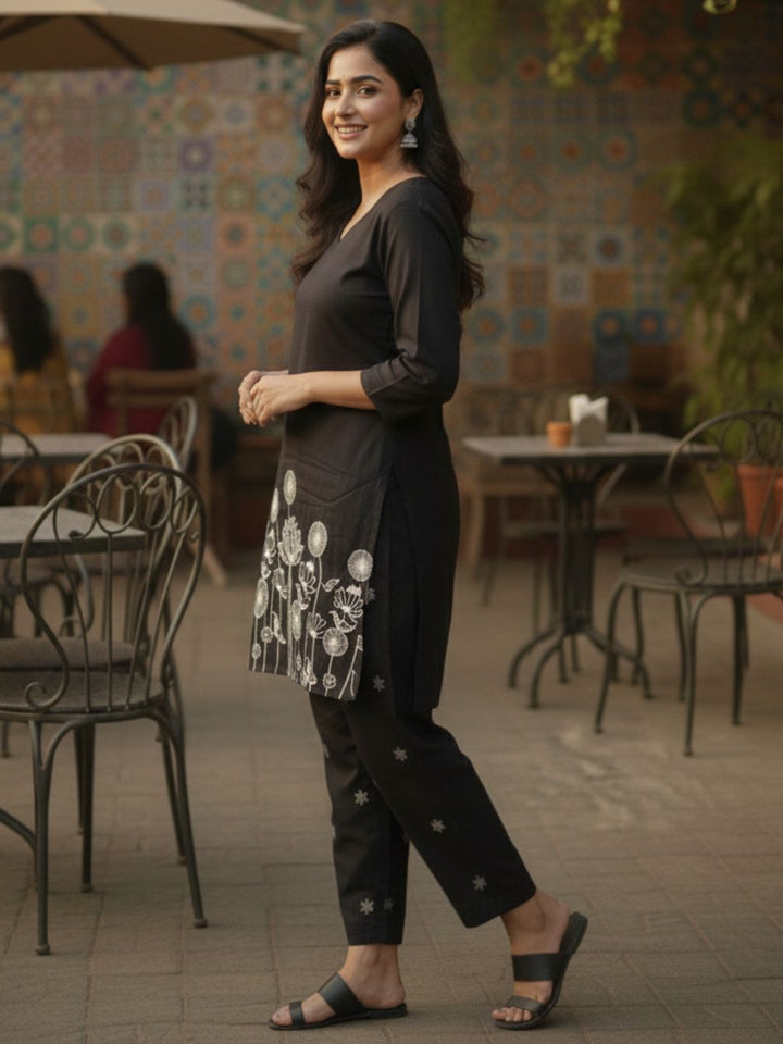 Leena Swish Embroidery Co-ord Set