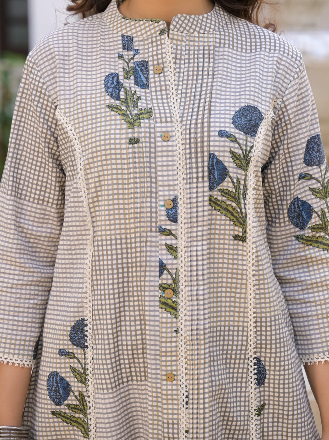 Mayri peony cotton kurta pant set