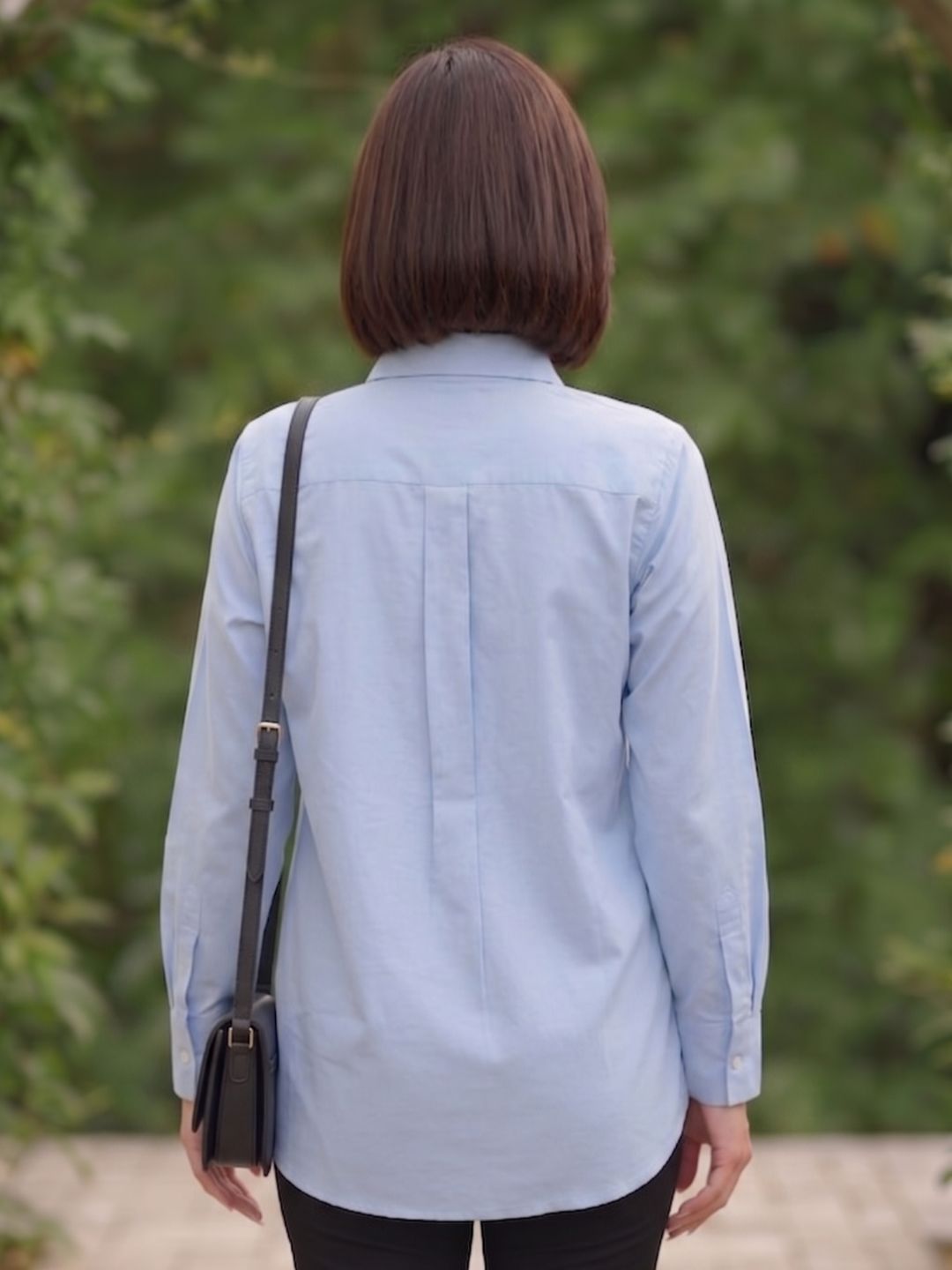 Mohini Soft Blue Cotton Embroidered Shirt