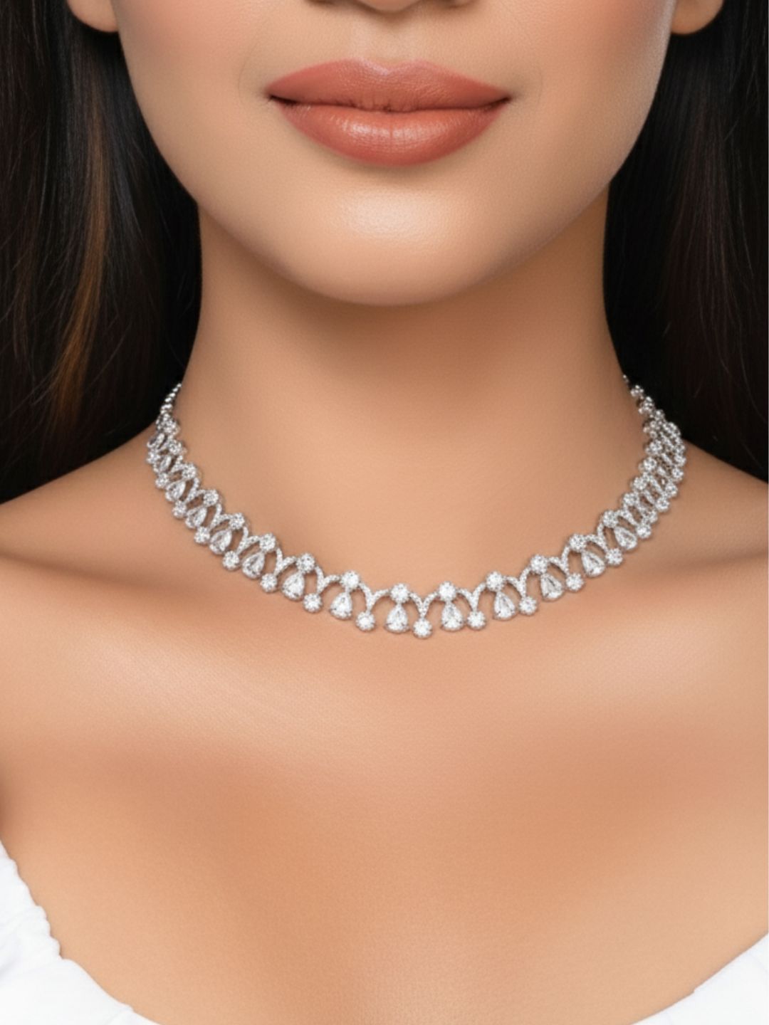 Antaara Diamond Necklace with Earings