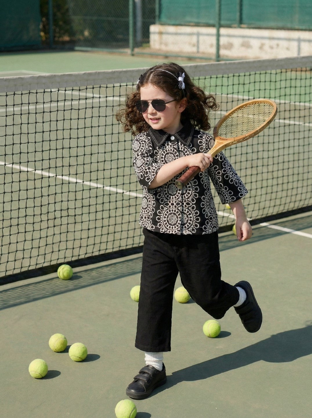 Joy Jet schiffli cotton co-ord set