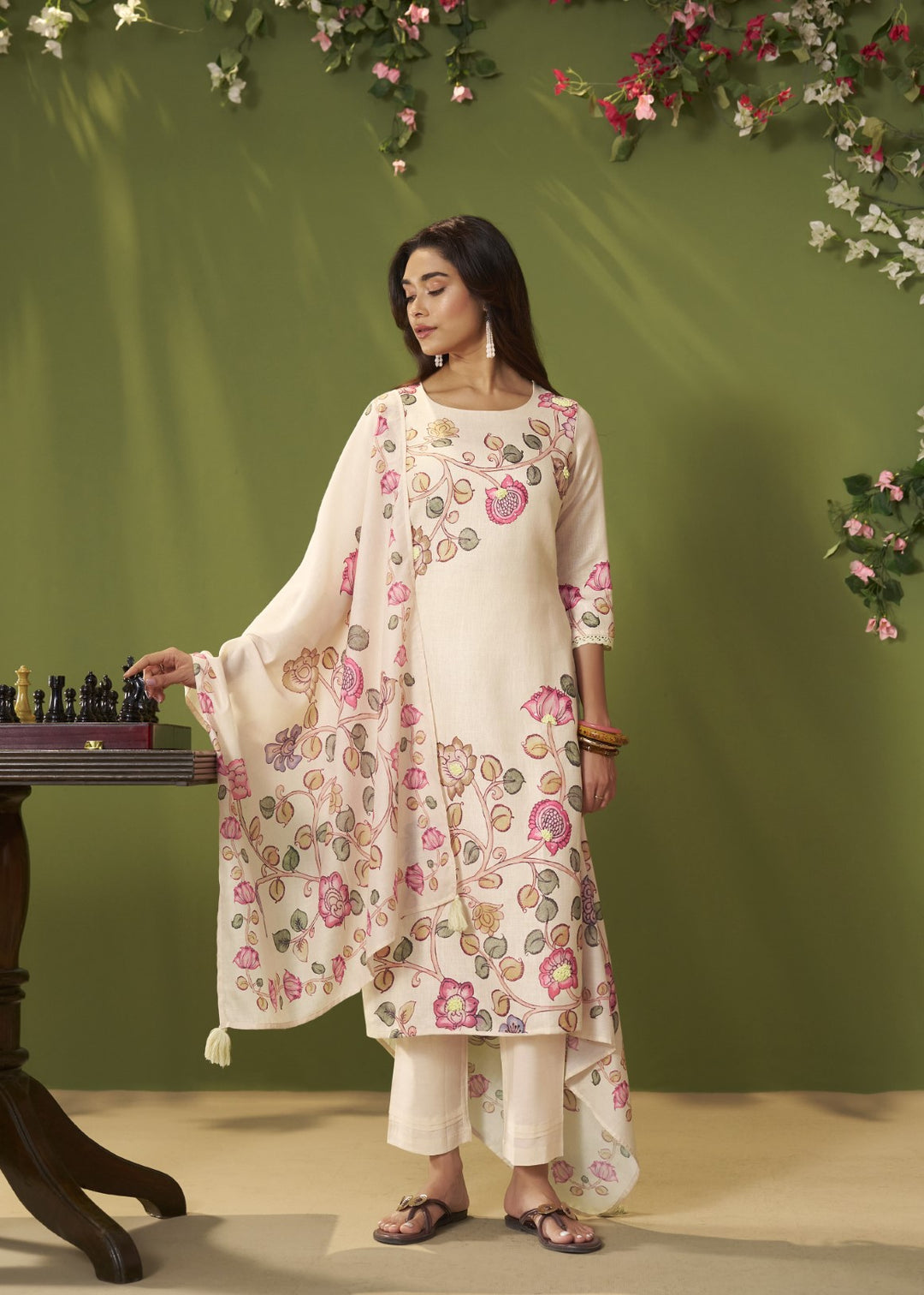 Itrh Parch Cotton Linen Suit Set