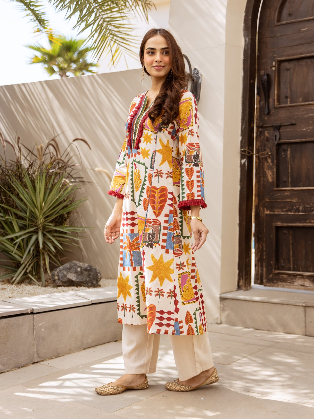 Karen Kaleido Cotton Kurta Pant Set