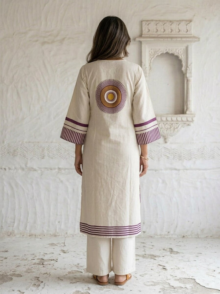 Swades thistle cotton kurta pant set