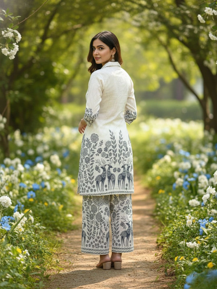 Reet Dove Embroidered Co-ord Set