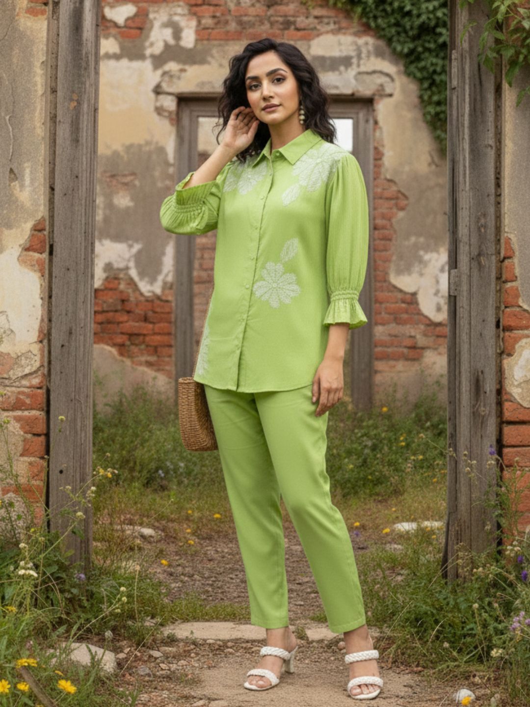 Holly pear Embroidered Co-ord Set