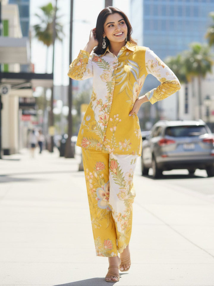 vastramaya amber cotton printed co-ord set