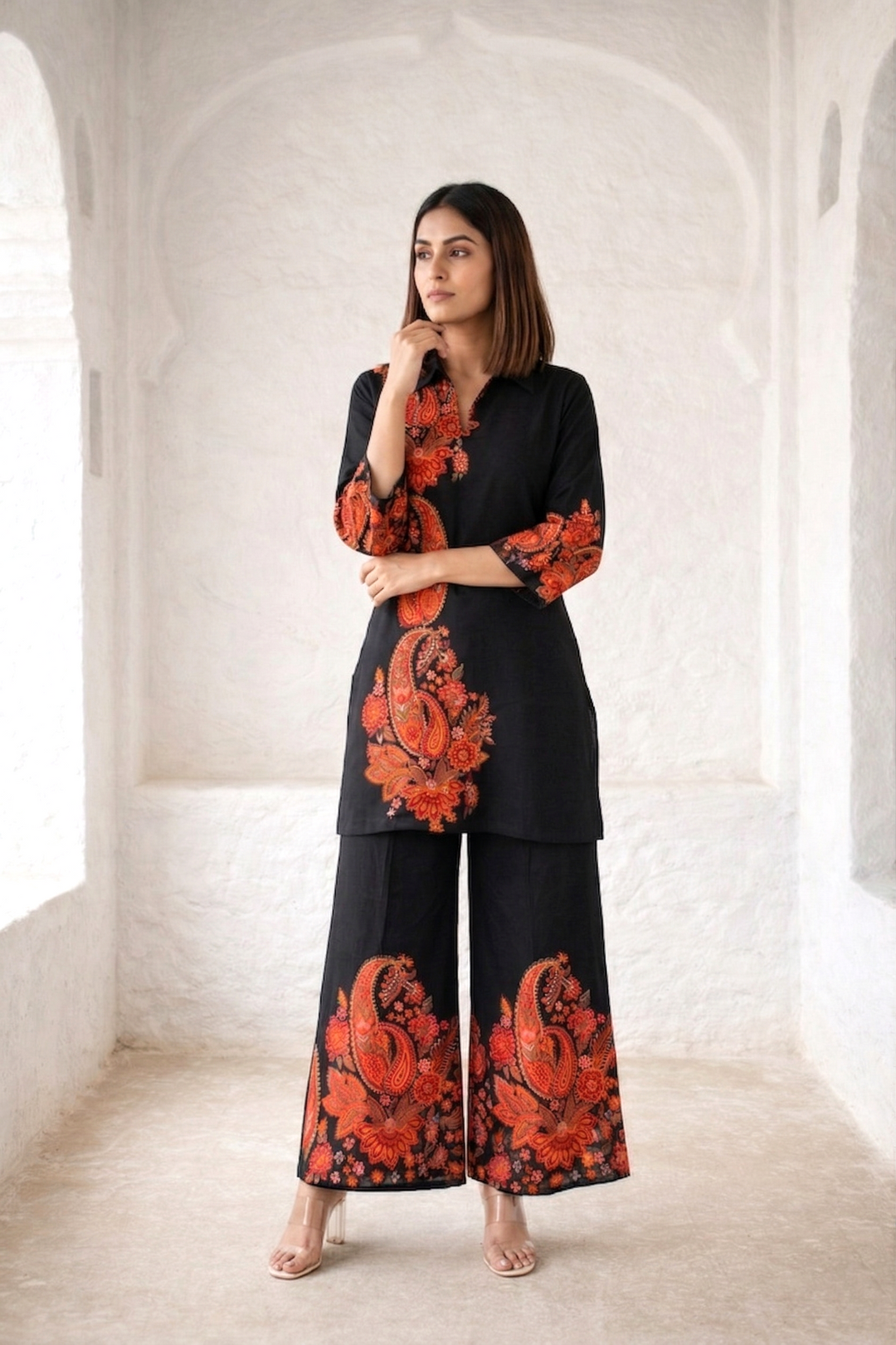 Akshara sepia printed co-ord set