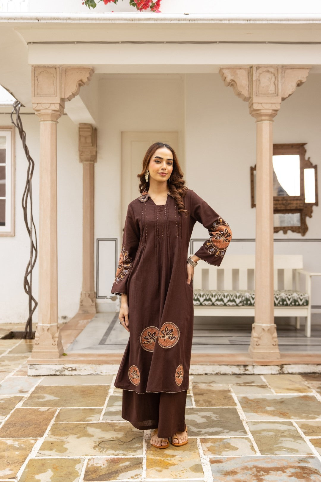 Karen raisin cotton kurta pant set