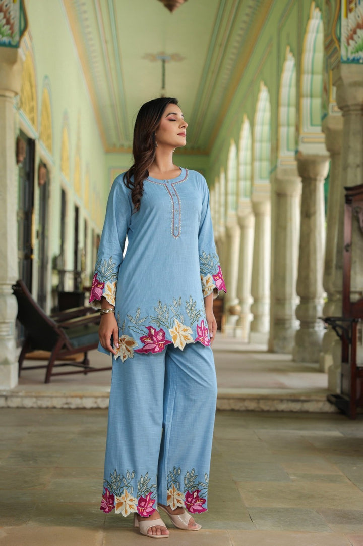 Mahua berry applique cotton Co-ord set