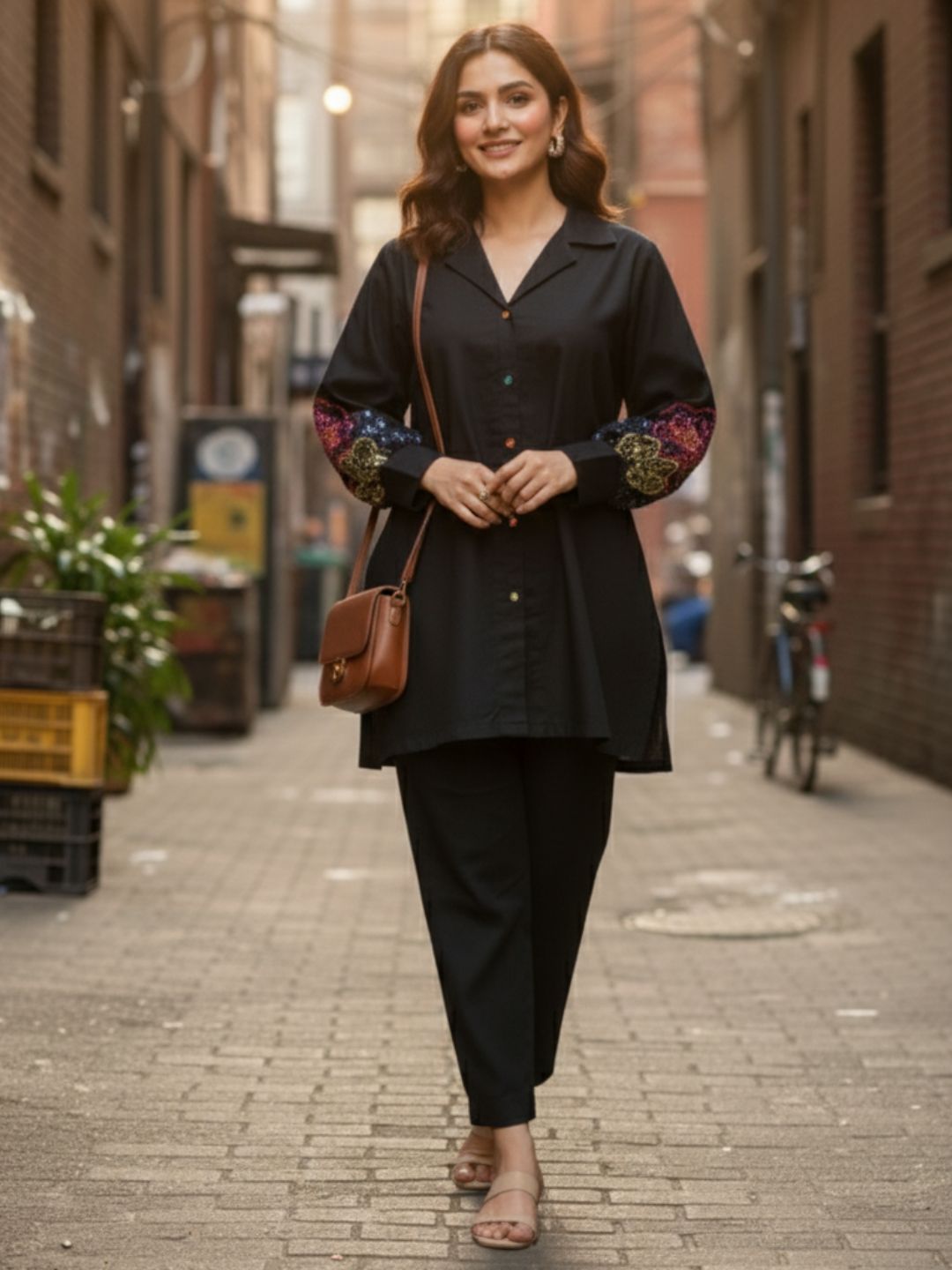 Niharika Onyx Handwork Co-ord Set