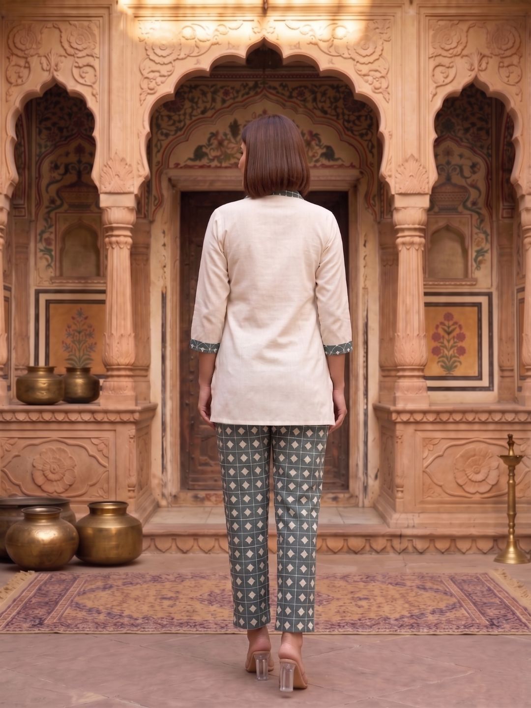 Vibha Peacock Printed Co-ord Set