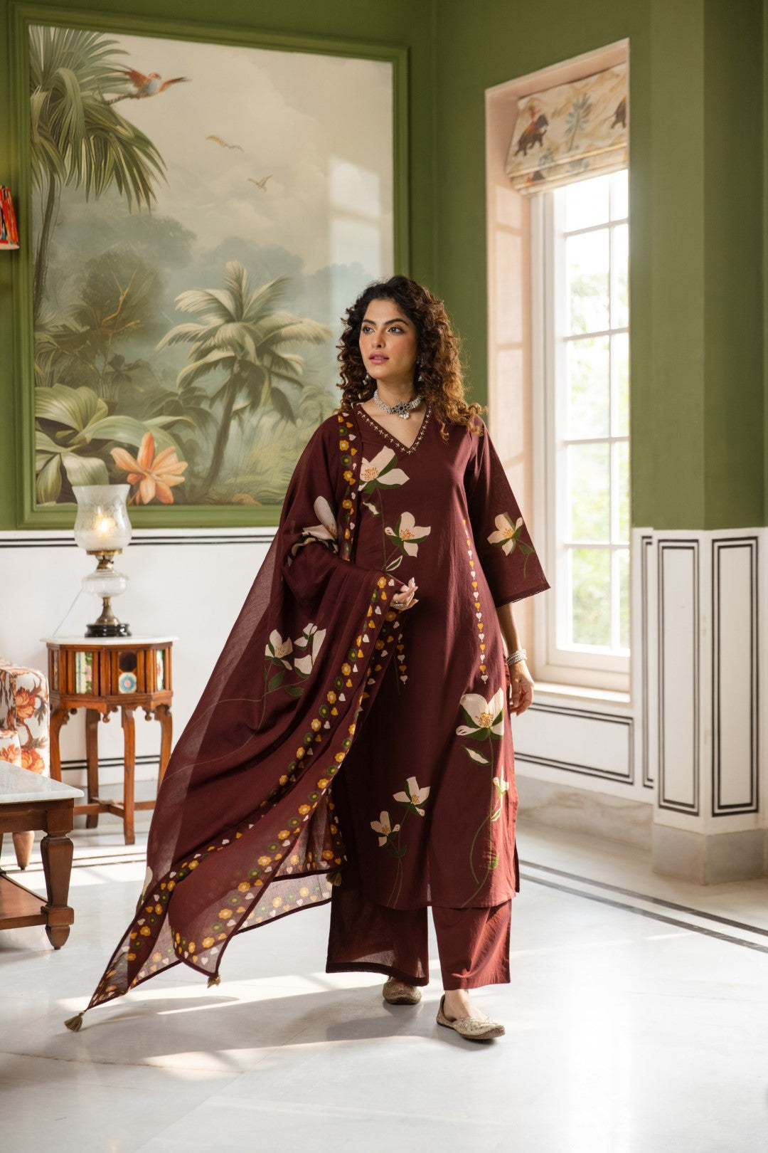 Karen borde cotton suit set