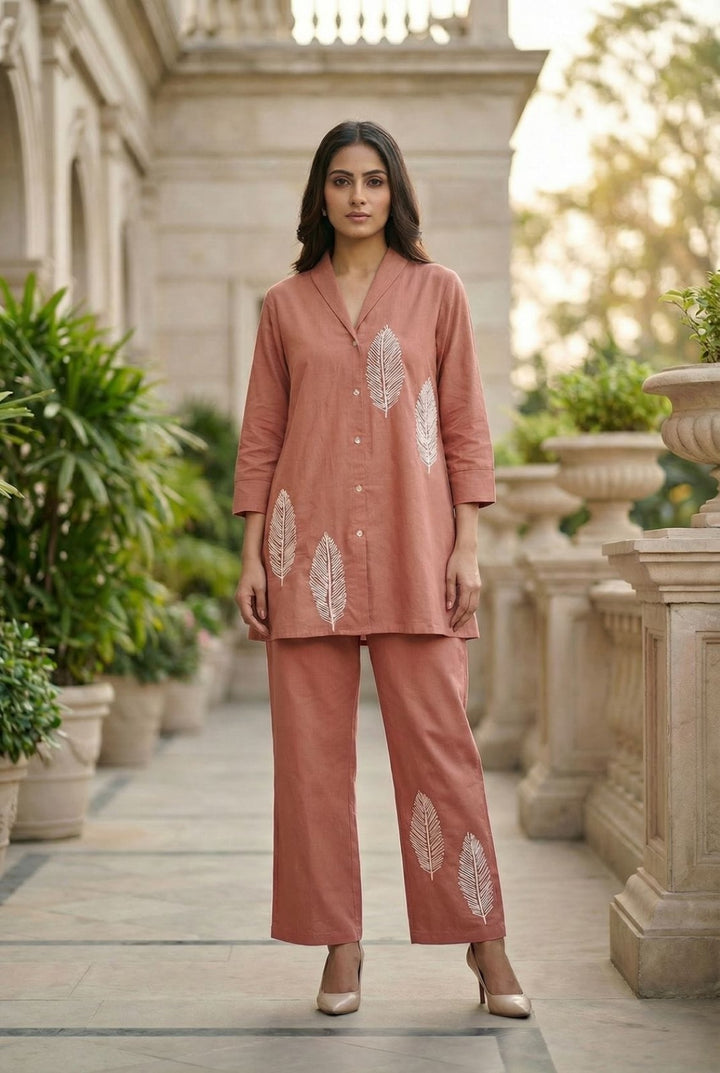 Sargi squash embroidery cotton co-ord set