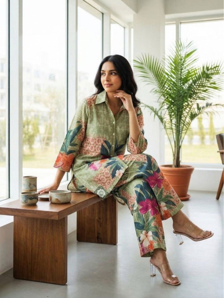 Akshara kelly printed Cotton co-ord set