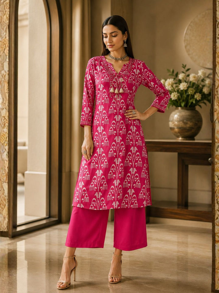 Hiya Rose Cotton Suit set