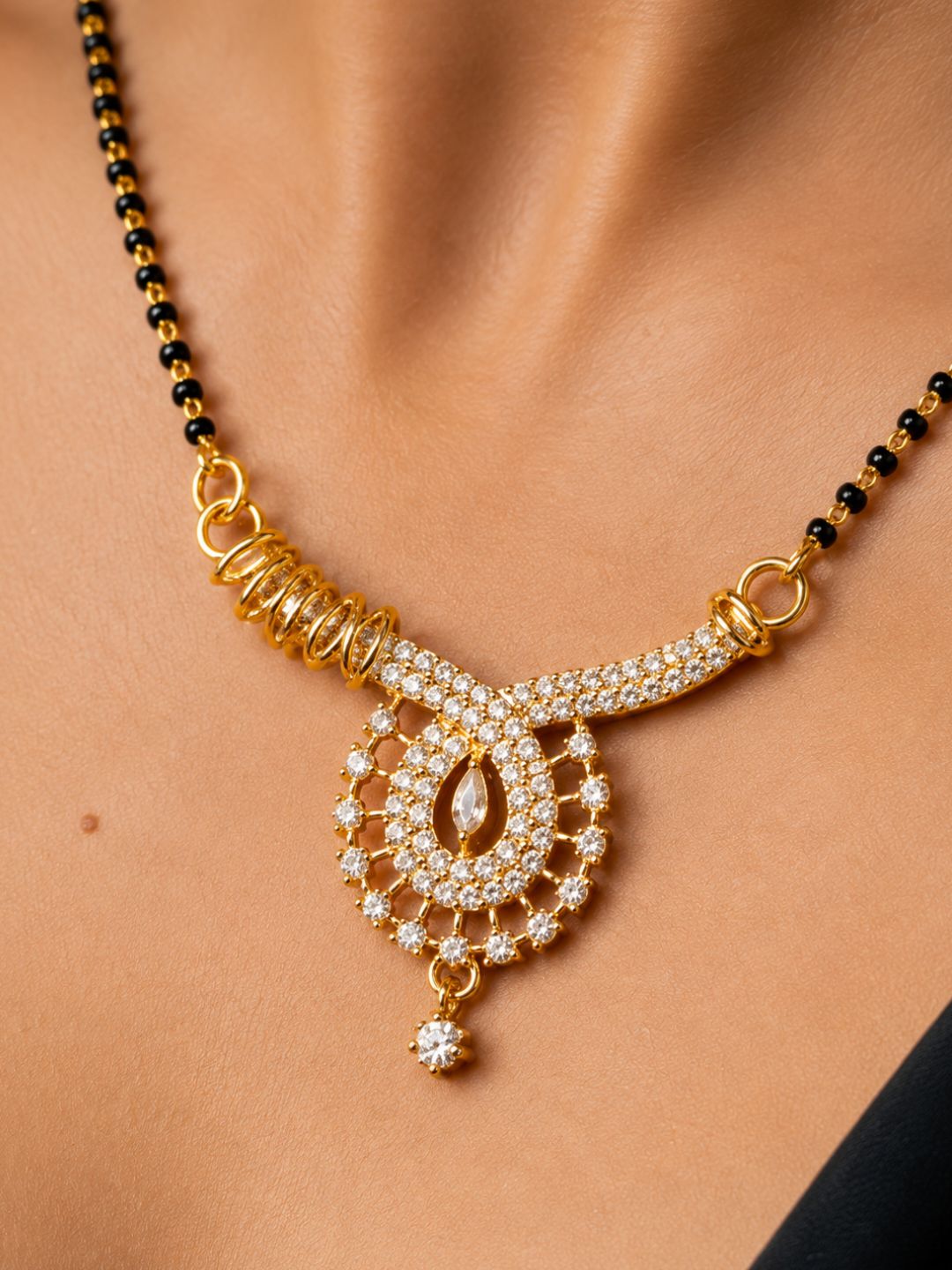 Nayra diamond Mangalsutra with earings set