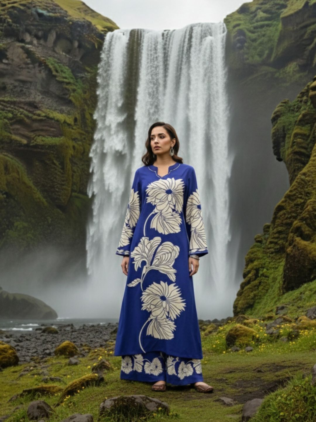 Bakul Spruce Digital Printed Kurta Pant Set