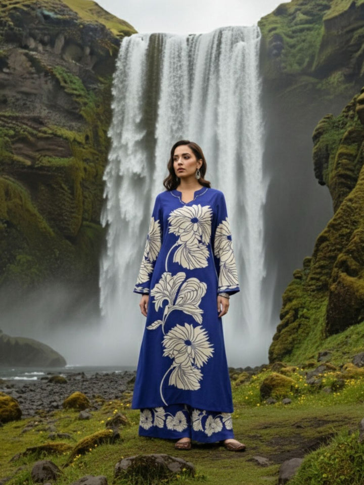 Bakul Spruce Digital Printed Kurta Pant Set