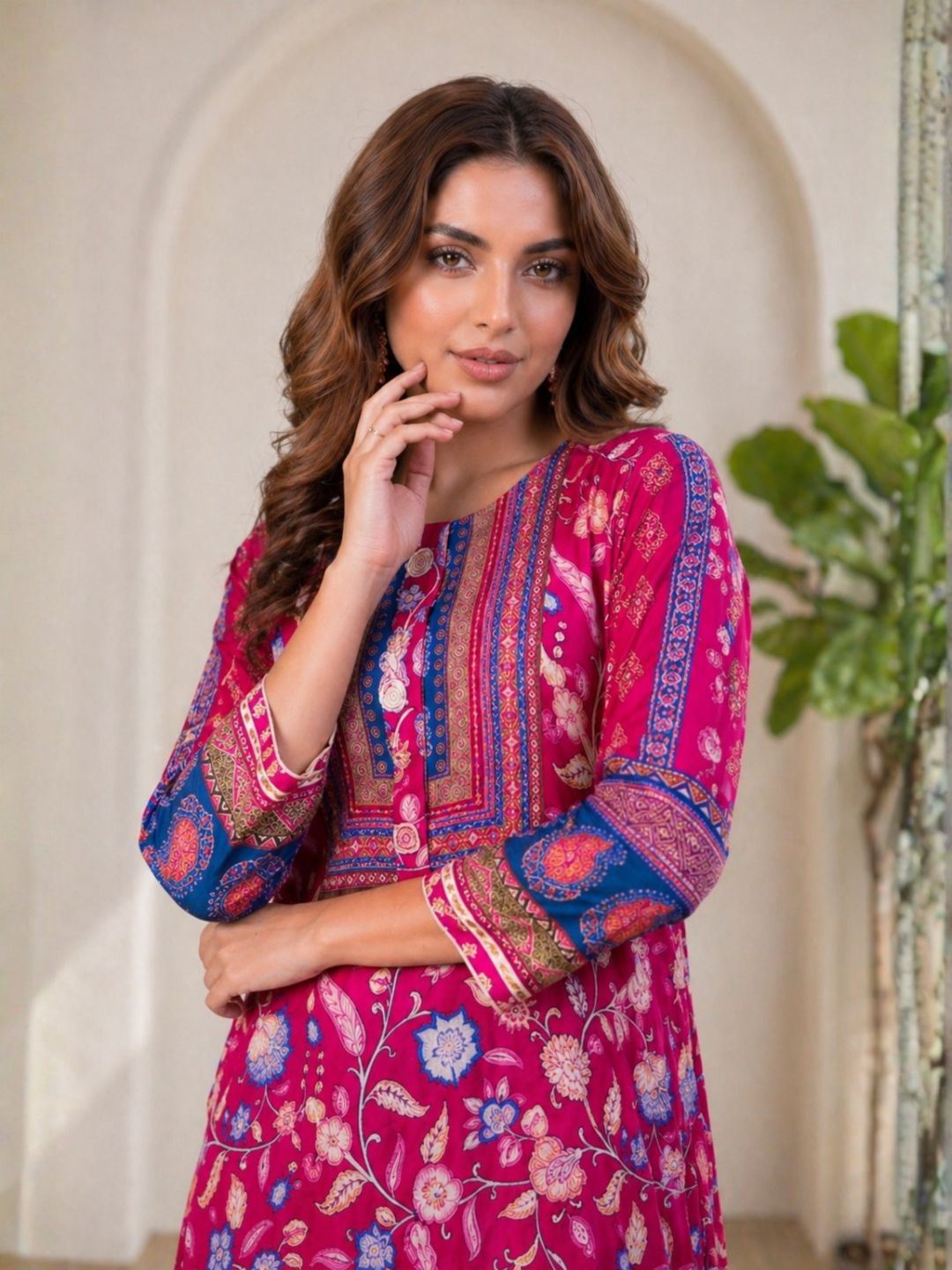 Maurya Rose Premium Muslin Kurta Set