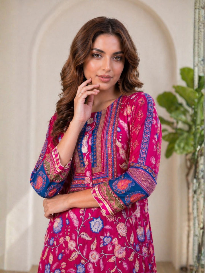 Maurya Rose Premium Muslin Kurta Set