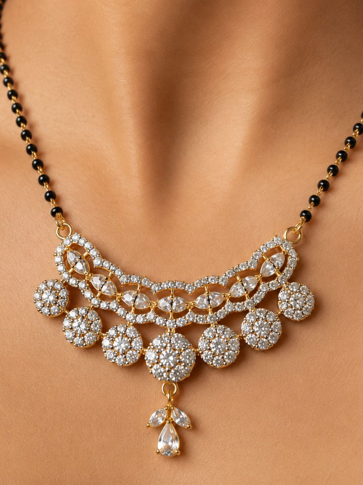 Nayra diamond Mangalsutra with earings set
