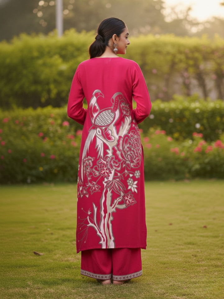 Sonpal cherry printed kurta pant set