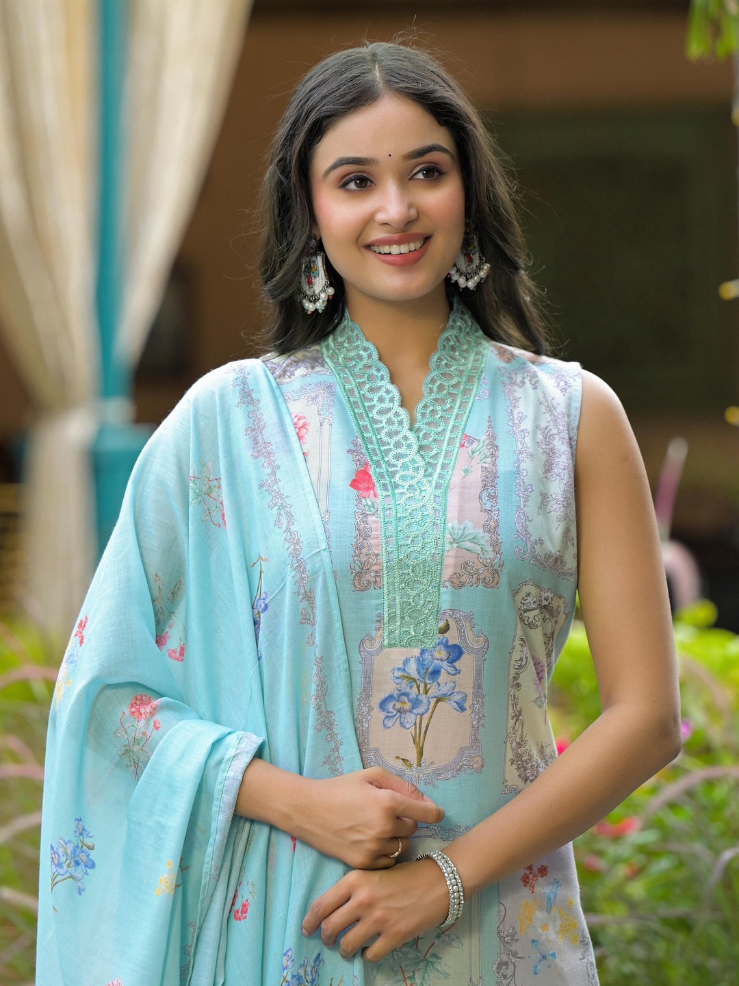 Dagdai Sage cotton suit set