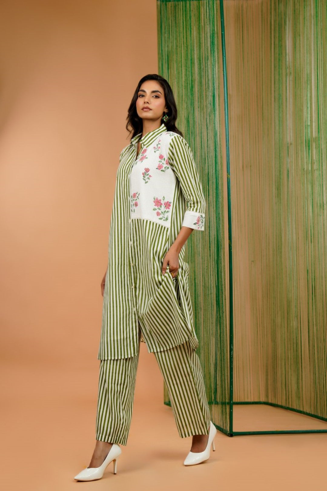 Tatva slime Stripes cotton co-ord set