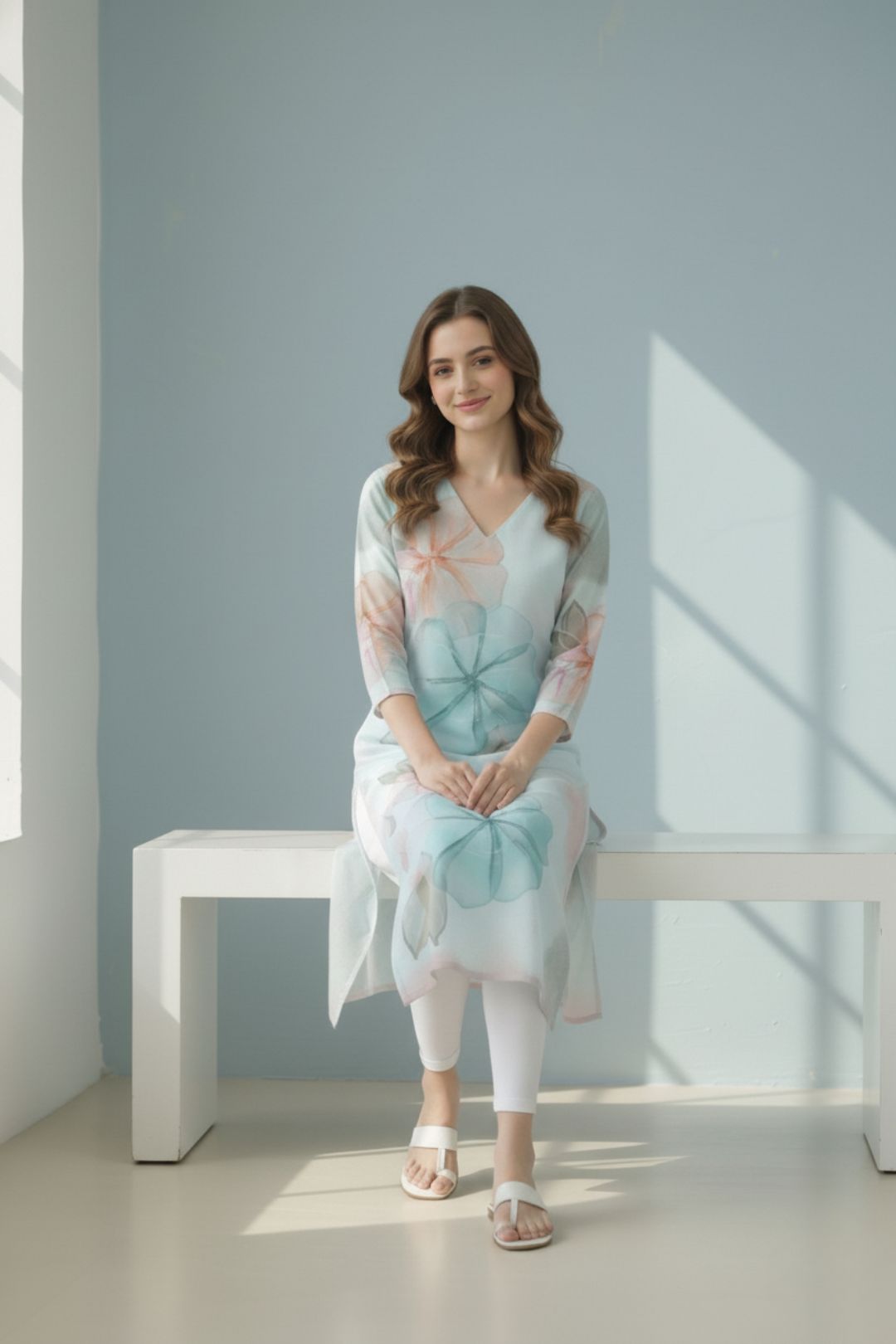 Yami Celeste Printed Kurti