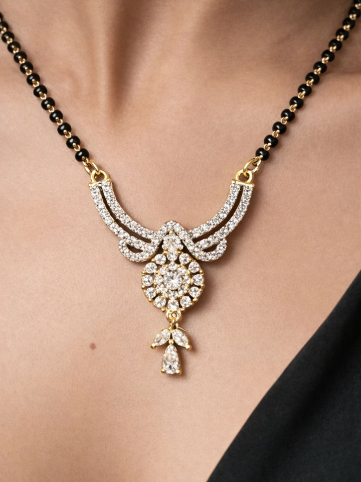 Rivaaz diamond Mangalsutra with earings set