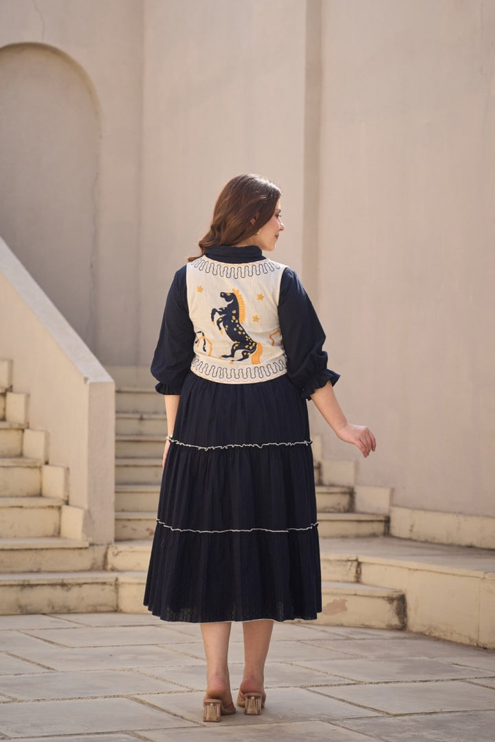 Tatva prussian jacket cotton dress