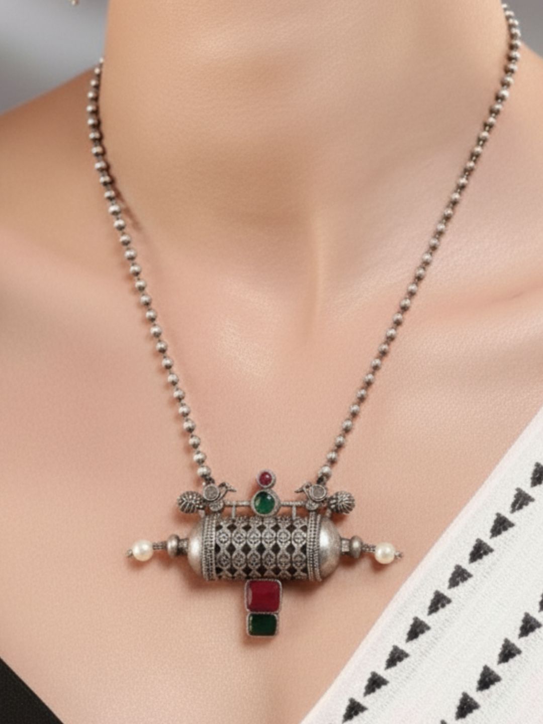 Antara Oxidised necklace set