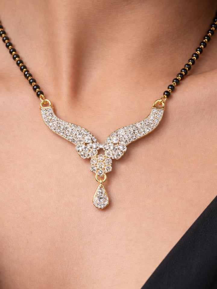 Rivaaz diamond Mangalsutra with earings set