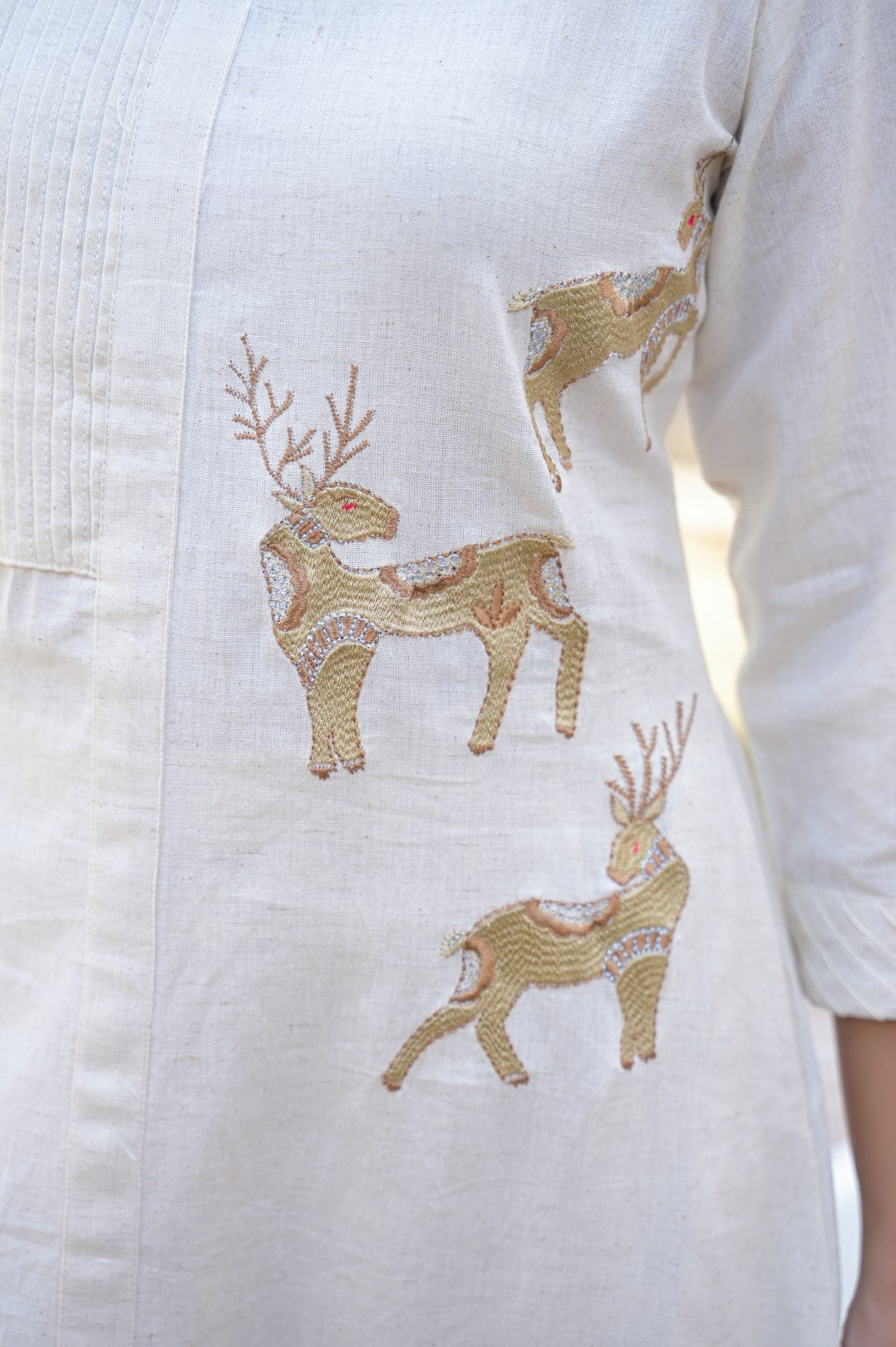 Mayri Angel embroidery cotton kurta pant set