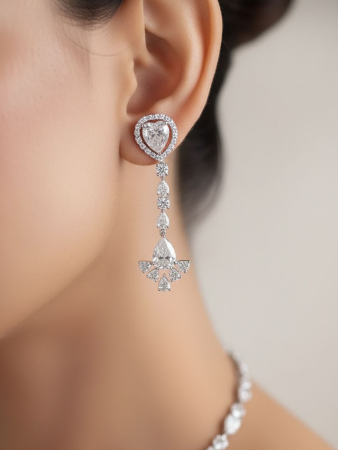Antaara Diamond Necklace with Earings set