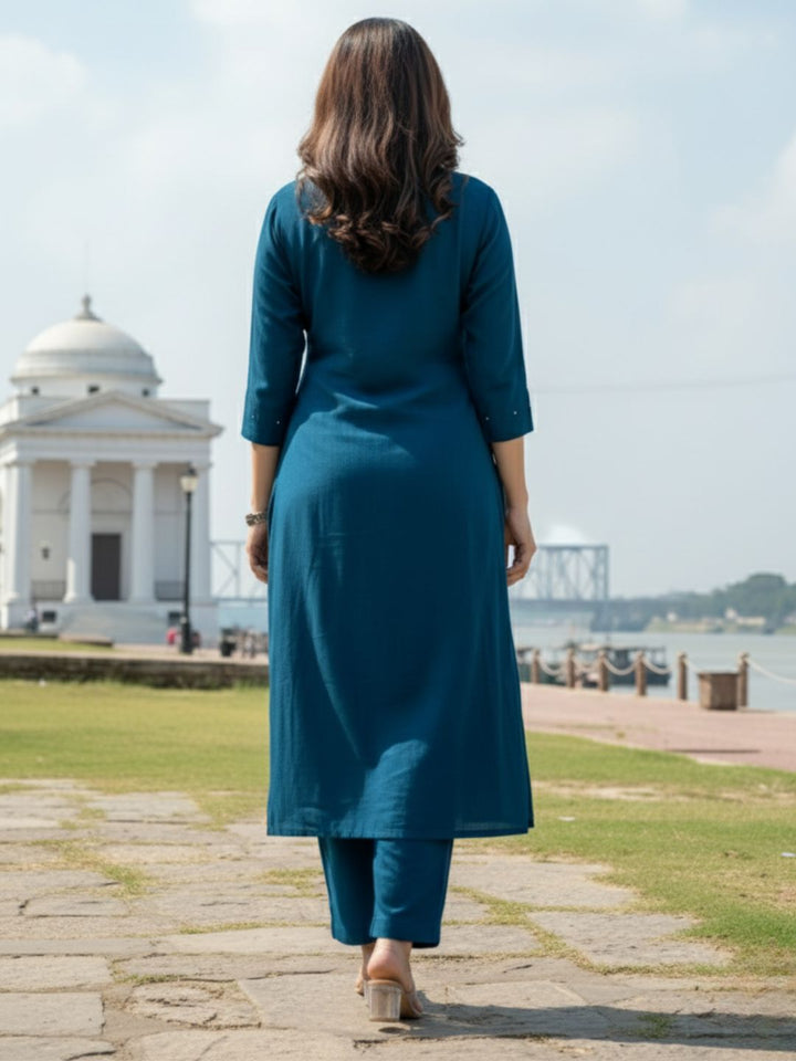 Mika Azure Kurta Pant Set