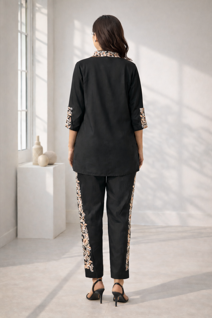 Oorvi Onyx Embroidered Co-ord Set